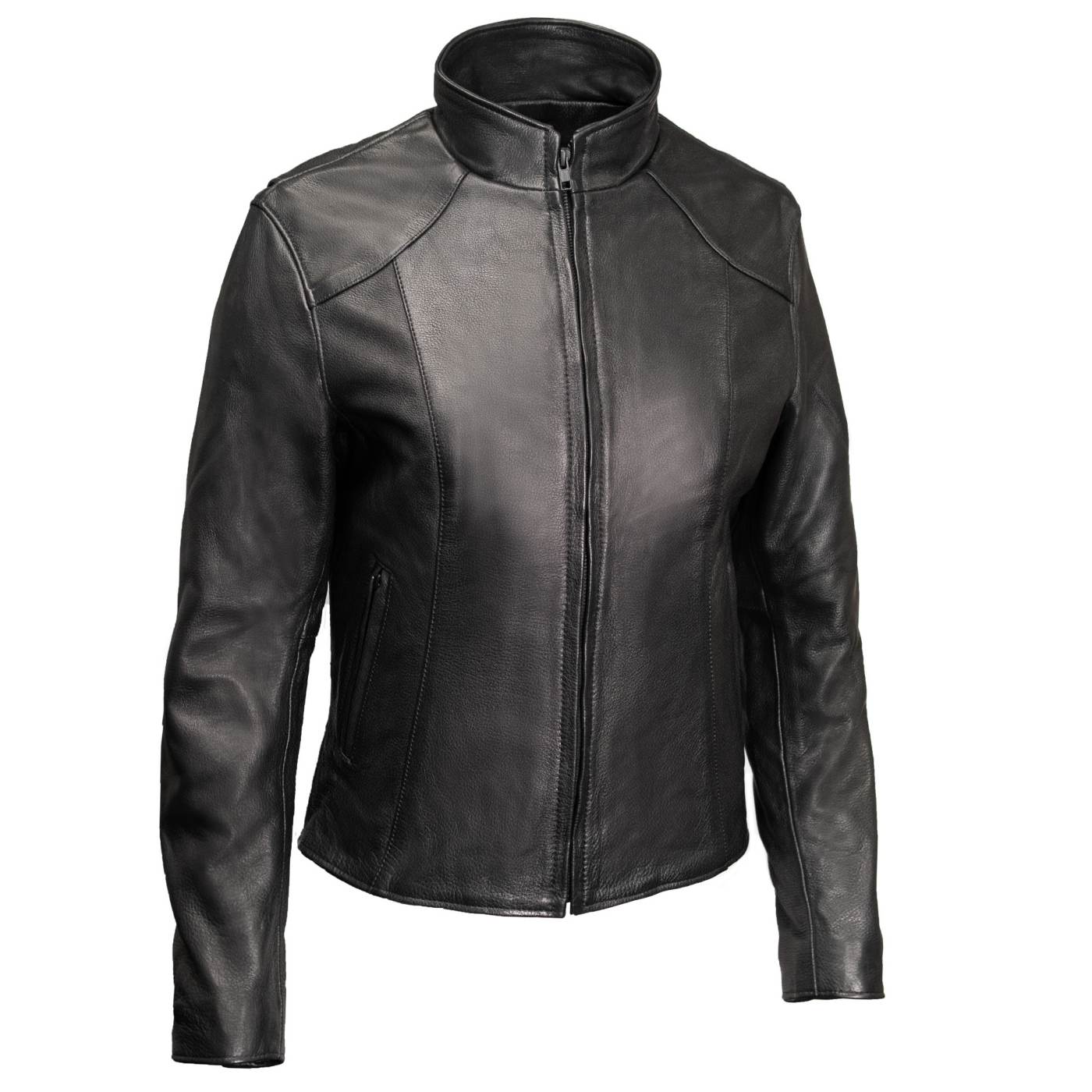 Milwaukee Leather USA MADE MLJKL5003 Women's Black Serene Clean Cut Premium Motorcycle Leather Jacket