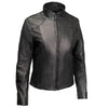 Milwaukee Leather USA MADE MLJKL5003 Women's Black Serene Clean Cut Premium Motorcycle Leather Jacket