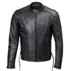 Milwaukee Leather USA MADE MLJKM5002 Men's Black Air Stream Vented Premium Leather Motorcycle Jacket with Side Laces