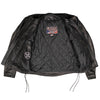 Milwaukee Leather USA MADE MLJKM5002 Men's Black Air Stream Vented Premium Leather Motorcycle Jacket with Side Laces