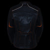 Milwaukee Leather MLL2502 Women's 'Laser Cut' Distressed Black and Purple Scuba Style Racer Jacket