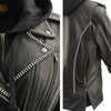 Milwaukee Leather MLL2503 Women's Black 'Bedazzled' Leather Moto Jacket with Hoodie