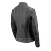 Milwaukee Leather MLL2526 Women's 'Elegant' Distressed Gray Detail Laced Leather Jacket