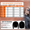 Milwaukee Leather MLL2540 Women's Crossover Black Leather Scooter Jacket Reflective Skull Graphic