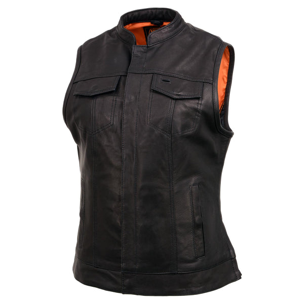 Xelement Ladies Leather Motorcycle Vest Xelement Advanced