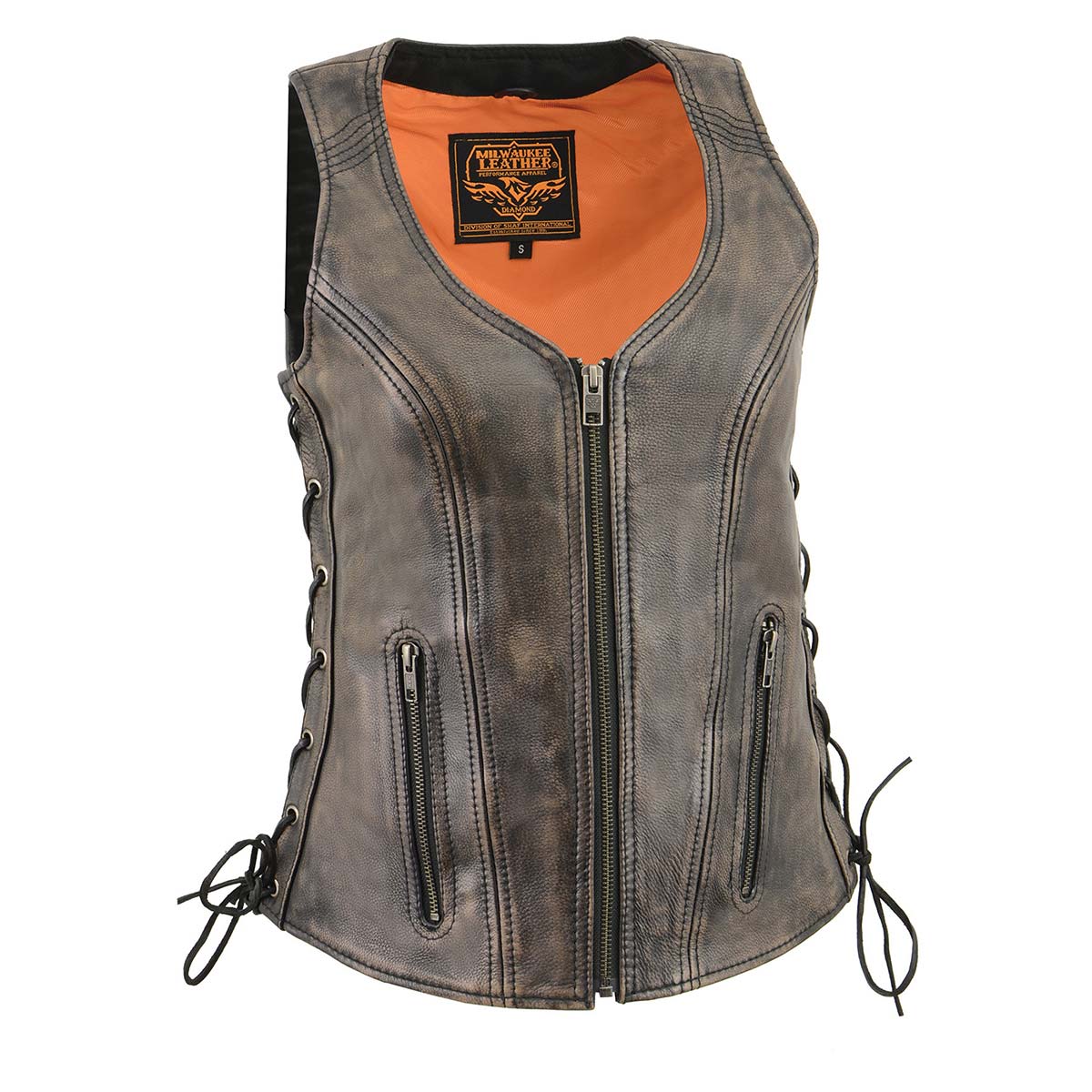 Motorbike Leather Braided Vest – LF-LV-004 – Leathers First