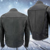 Milwaukee Leather Heated Jacket for Men's Black Cowhide Leather Motorcycle Vented Jacket for All Seasons MLM1513SET