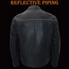 Milwaukee Leather Men’s Inferno Rider Heated Scooter Leather Jacket w/ Dual-Power,Vented System (MLM1513SET)