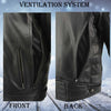 Milwaukee Leather Men’s Inferno Rider Heated Scooter Leather Jacket w/ Dual-Power,Vented System (MLM1513SET)