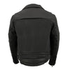 Milwaukee Leather MLM1570 Men’s Black Premium Naked Cowhide Leather Utility Pocket Motorcycle Jacket