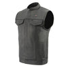 Milwaukee Leather MLM3524SET Men's Black 'All Season' Club Style Motorcycle Leather Vest w/ Heat and Cool-Tec Technology