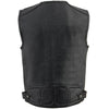 Milwaukee Leather MLM3580 Men's Black ‘Super Utility-Multi Pocket Vest’ Motorcycle Biker Leather Vest