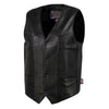 Milwaukee Leather USA MADE MLVSM5006 Men's Black 'Classic Western' Premium Motorcycle Leather Vest