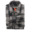NexGen MNG11630 Men's Black and Grey Long Sleeve Cotton Flannel Shirt