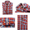 Milwaukee Leather MNG11638 Men's Red and Blue with White Long Sleeve Cotton Flannel Shirt