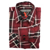 NexGen MNG11640 Men's Maroon with Black and White Long Sleeve Cotton Flannel Shirt