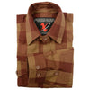 Milwaukee Leather MNG11653 Men's Brown and Beige Long Sleeve Cotton Flannel Shirt