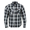 Milwaukee Leather MNG11654 Men's Black and White Long Sleeve Cotton Flannel Shirt