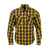 Milwaukee Leather MNG11666 Men's Black and Red with Yellow Long Sleeve Cotton Flannel Shirt