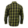 Milwaukee Leather MNG11668 Men's Black and Green Long Sleeve Cotton Flannel Shirt