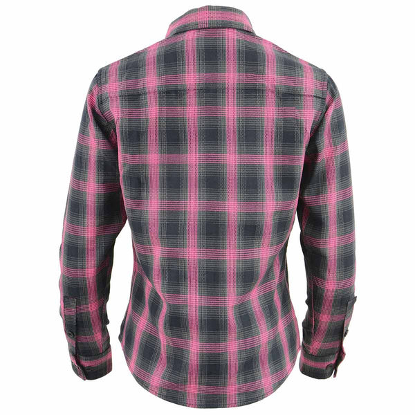 Cotton Flannel Shirt - Red/black checked - Ladies