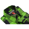 Milwaukee Leather MNG21606 Women's Casual Lime Green and Black Long Sleeve Cotton Casual Flannel Shirt