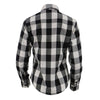 Milwaukee Leather MNG21633 Women's Casual Black and White Long Sleeve Cotton Flannel Shirt