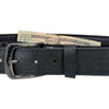 Milwaukee Leather MP7150 Men's Black Genuine Cowhide Leather Money Belt W/ Secure Front Buckle for Motorcycle Rider