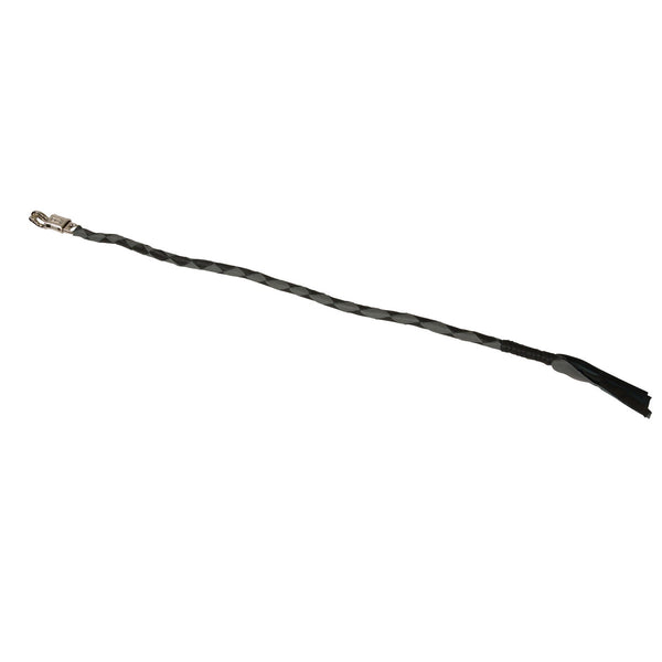 Milwaukee Leather 36'' Genuine Leather Whip - Black Get Back Whip for Handlebar - Biker Whip - MP7900