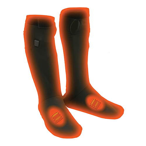 Nexgen Heat MP7905 Men's Black Heated Winter Sock for Ski, Riding - Top and Bottom Heating Elements w/ Battery