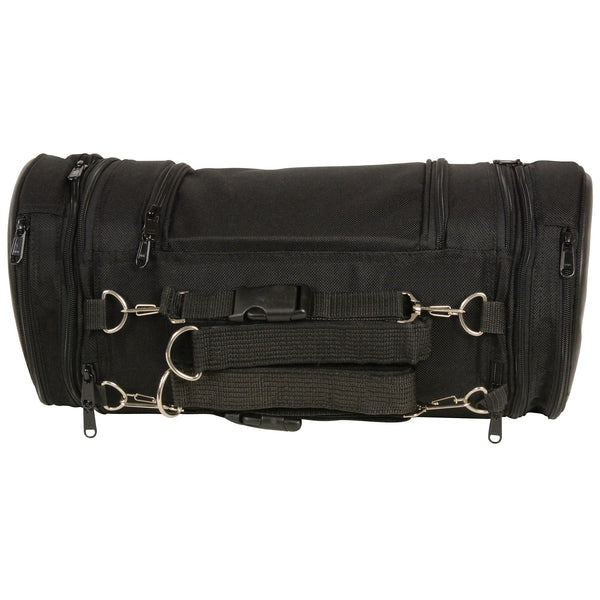 Milwaukee Leather MP8135 Large Black Textile Motorcycle Travel Sissy Roll Bag