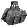 Milwaukee Leather MP8330 Black Medium Zip-Off PVC Studded Throw Over Saddlebags