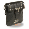 Milwaukee Leather MP8805 Women's Black Small Leather Studded Shoulder Bag