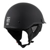 Milwaukee Helmets MPH9718DOT 'Momentum' DOT Matte Black Half Face Motorcycle Helmet for Men and Women Biker w/ Drop Down Visor