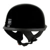 Milwaukee Helmets MPH9741DOT 'Motorrad' DOT German Style Gloss Black Half Face Motorcycle Helmet for Men and Women Biker