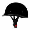 Milwaukee Helmets MPH9751DOT 'Polo Style' DOT Gloss Black Motorcycle Half Face Helmet for Men and Women Biker