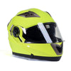 Milwaukee Helmets MPH9809DOT 'Ionized' Neon Yellow Advanced Motorcycle Modular Helmet for Men and Women Biker w/ Drop Down Visor