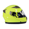 Milwaukee Helmets MPH9809DOT 'Ionized' Neon Yellow Advanced Motorcycle Modular Helmet for Men and Women Biker w/ Drop Down Visor