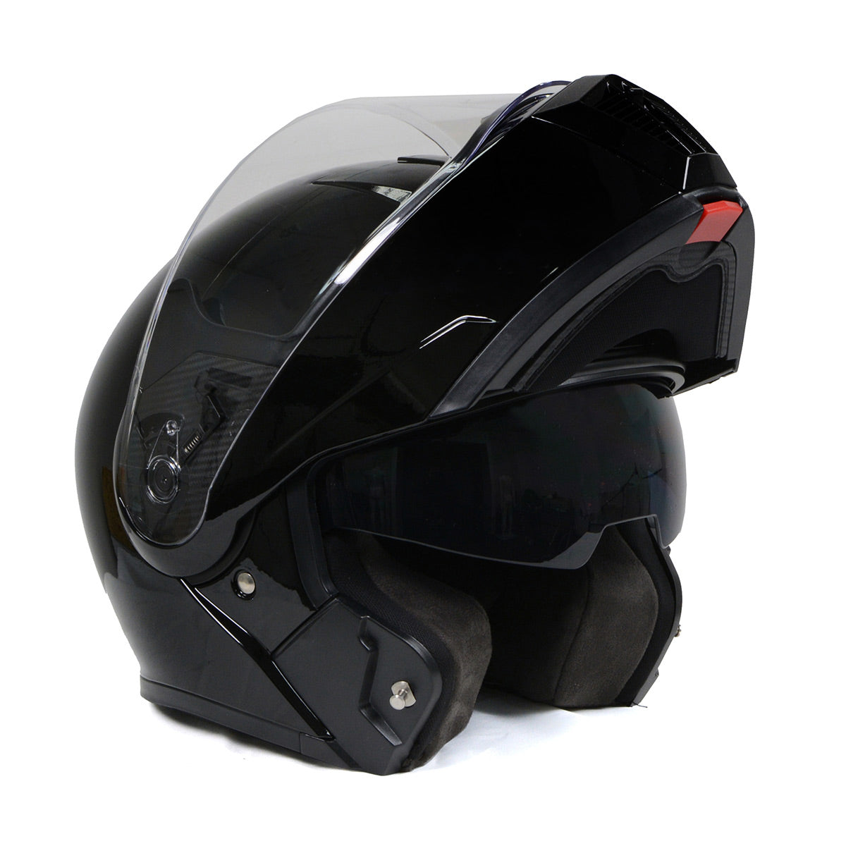 Milwaukee Helmets MPH9813DOT Gloss Black Menace DOT Approved