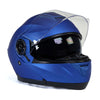 Milwaukee Helmets MPH9818DOT Breeze Blue Advanced Motorcycle Modular Helmet Biker w/ Drop Down Visor