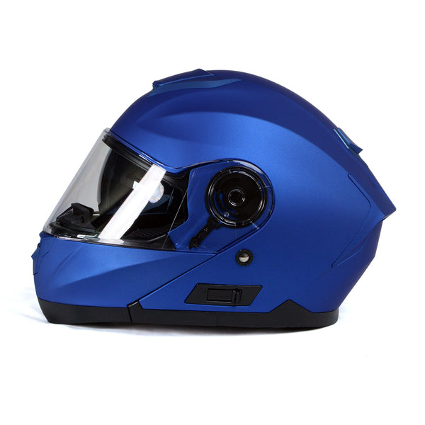 Milwaukee Helmets MPH9818DOT Breeze Blue Advanced Motorcycle Modular Helmet Biker w/ Drop Down Visor