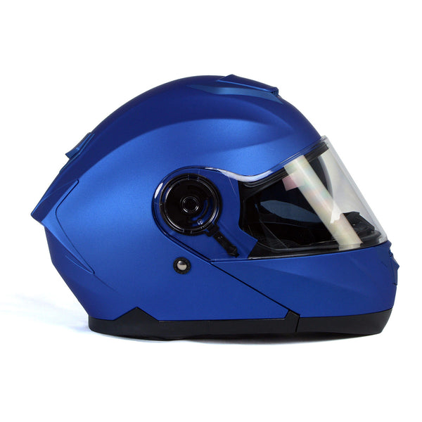 Milwaukee Helmets MPH9818DOT Breeze Blue Advanced Motorcycle Modular Helmet Biker w/ Drop Down Visor