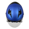 Milwaukee Helmets MPH9823DOT 'Shift' Open Face 3/4 Blue Helmet for Men and Women Biker with Drop Down Tinted Visor