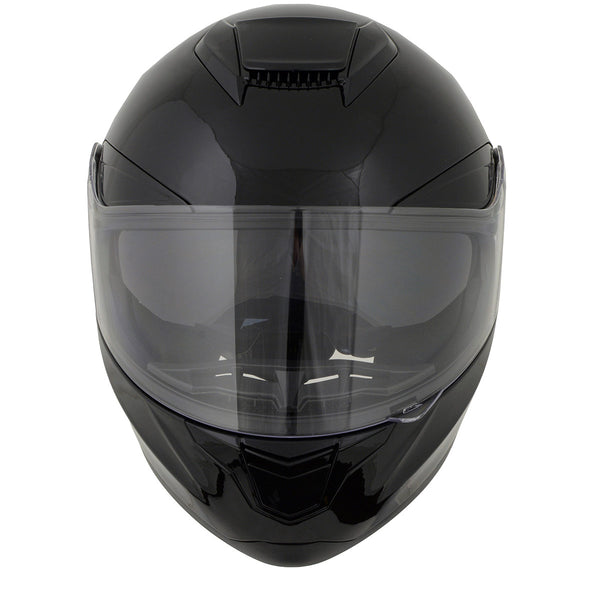 Milwaukee Helmets MPH9836DOT 'Sweeper' Gloss Black Advanced Motorcycle Full Face Helmet for Men and Women Biker w/ Drop Down Visor