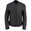 Milwaukee Leather SH1954 Women's Black Textile Jacket with Stud and Wings Detailing