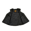 Milwaukee Leather MPL1955 Ladies 'Winged Embroidery' Black and Purple Textile Vest