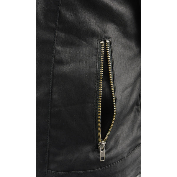 Milwaukee Leather MPL2745 Women's Black Zipper Front Jacket with Full Sleeve Removable Hoodie