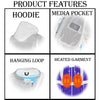 Nexgen Heat MPL2767SET Women's Black 'Heated' Soft Shell Jacket with Detachable Hood for Riding Hiking Winter Outdoor Activities
