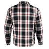 Milwaukee Leather MPM1635 Men's Plaid Flannel Biker Shirt with CE Approved Armor - Reinforced w/ Aramid Fiber
