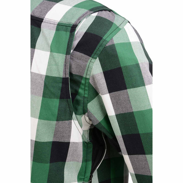  Milwaukee Leather Men's Flannel Plaid Shirt Green and
